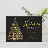 Elegant Gold Holiday Party Invitation 招待状 (スタンド正面)
