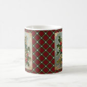 Elegant Gold Holly Christmas Initial Letter S コーヒーマグカップ (中央)