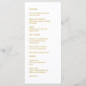 Elegant Gold Islamic Wedding Menu Card Flat Menu メニュー (裏面)