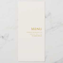 Elegant Gold Islamic Wedding Menu Card Flat Menu メニュー