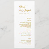 Elegant Gold Islamic Wedding Menu Card Flat Menu メニュー (正面)