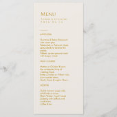 Elegant Gold Islamic Wedding Menu Card Flat Menu メニュー (正面)
