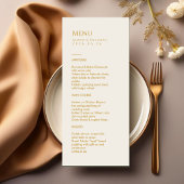 Elegant Gold Islamic Wedding Menu Card Flat Menu メニュー