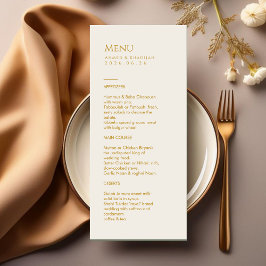 Elegant Gold Islamic Wedding Menu Card Flat Menu メニュー