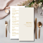 Elegant Gold Islamic Wedding Menu Card Flat Menu メニュー