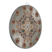 Elegant Gold Jewel Flowers Dartboard ダーツボード (正面左)