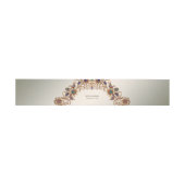 Elegant Gold Jewel Flowers Invitation Belly Band 招待状ベリーバンド (フラット)
