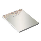 Elegant Gold Jewel Flowers Notepad ノートパッド (アングル)