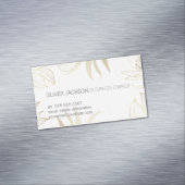 Elegant Gold Leaves Illustration  マグネット名刺 (インサイチュ)