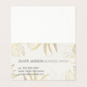 Elegant Gold Leaves Illustration  名刺 (外部フラット)