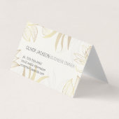 Elegant Gold Leaves Illustration  名刺 (正面)