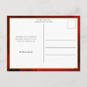 Elegant Gold Line Drawn Christmas Botanical Photo シーズンポストカード (裏面)