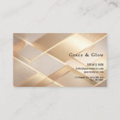 Elegant Gold Logo Magnetic Name Badge 名刺 (裏面)