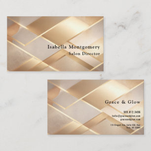 Elegant Gold Logo Magnetic Name Badge 名刺