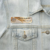 Elegant Gold Logo Magnetic Name Badge 名札 (インサイチュ)