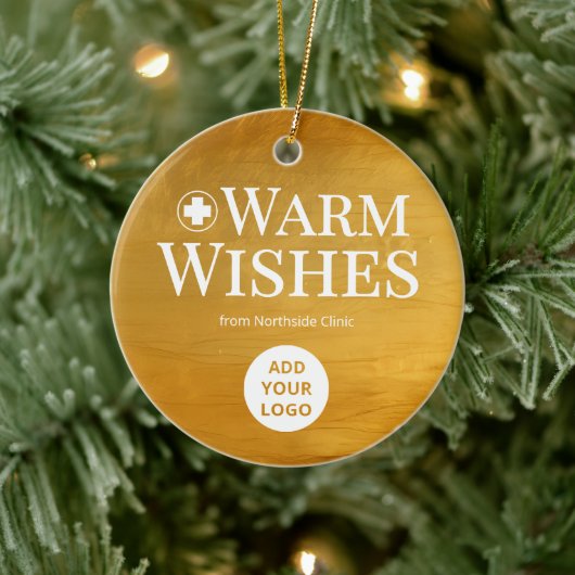 Elegant Gold Logo Ornament for Doctors セラミックオーナメント (ツリー)