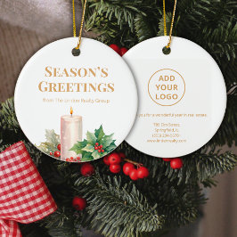  Elegant Gold Logo Real Estate Ornament セラミックオーナメント