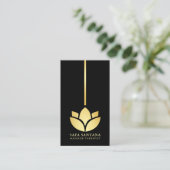 Elegant Gold Lotus Luxury Massage Therapist  名刺 (スタンド正面)