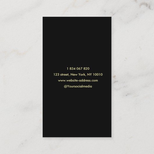 Elegant Gold Lotus Luxury Massage Therapist  名刺 (裏面)