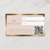 Elegant Gold Luxury Beauty Salon Business  予約カード (裏面)