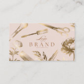Elegant Gold Luxury Beauty Salon Business Brand 予約カード (正面)