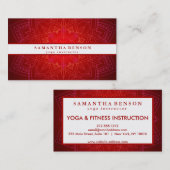 Elegant Gold Mandala Lotus Flower Logo Yoga 名刺 (正面/裏面)