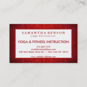 Elegant Gold Mandala Lotus Flower Logo Yoga 名刺 (裏面)