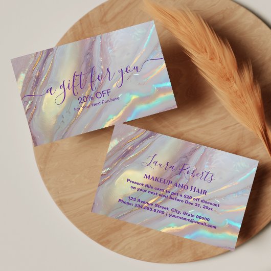 Elegant Gold Marble Branding 割引カード