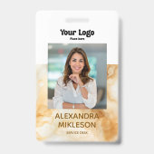 Elegant Gold Marble Professional バッジ (正面)