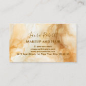 Elegant Gold Marble Professional 予約カード (裏面)