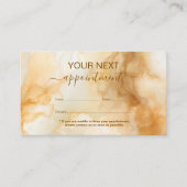 Elegant Gold Marble Professional 予約カード (正面)