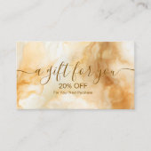 Elegant Gold Marble Professional 割引カード (正面)