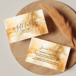 Elegant Gold Marble Professional 割引カード