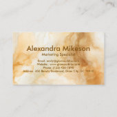 Elegant Gold Marble Professional 名刺 (裏面)