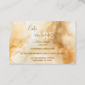 Elegant Gold Marble Professional Cake Care  名刺 (裏面)