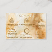 Elegant Gold Marble Professional Cake Care  名刺 (正面)