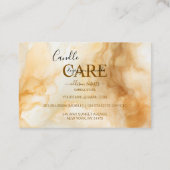 Elegant Gold Marble Professional Candle Care 名刺 (裏面)