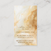 Elegant Gold Marble ProfessionalJewelry Care 名刺 (裏面)