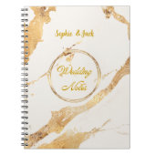 Elegant Gold Marble Wedding Notes Notebook  ノートブック (正面)