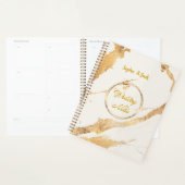 Elegant Gold Marble Wedding Notes Notebook  プランナー手帳 (ディスプレー)