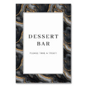 Elegant Gold Marbled Dessert Bar Sign テーブルナンバー (裏面)