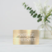 Elegant Gold Massage Therapist 名刺 (スタンド正面)