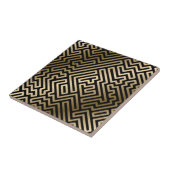 Elegant Gold Maze Geometric Luxury Design タイル (側面)