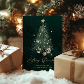 Elegant Gold Merry Christmas シーズンカード