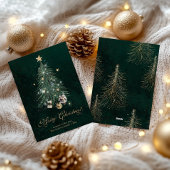 Elegant Gold Merry Christmas シーズンカード