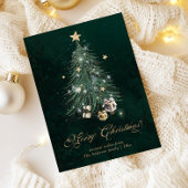 Elegant Gold Merry Christmas シーズンカード