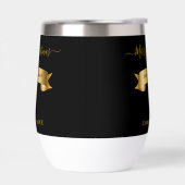 Elegant Gold Merry Christmas Personalized Tumbler (左面)