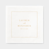 Elegant Gold Minimalist 箔ナプキン (正面)