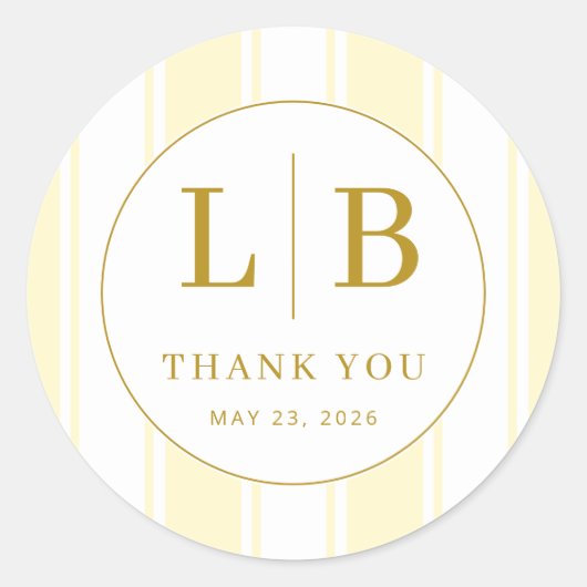 Elegant Gold Minimalist Circle ラウンドシール (正面)