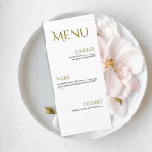 Elegant Gold Minimalist Wedding Menu Card メニュー